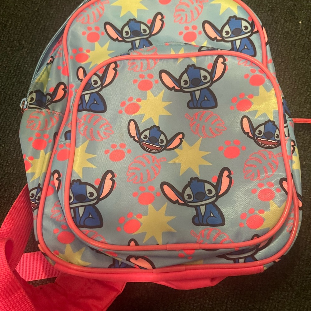 Disney Stitch Kids Backpack - Blue and Pink